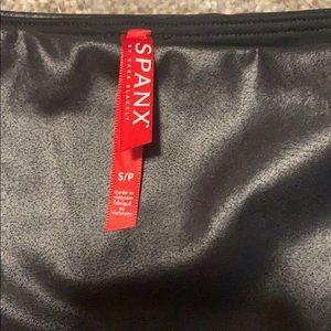 Small faux leather spanx leggings
